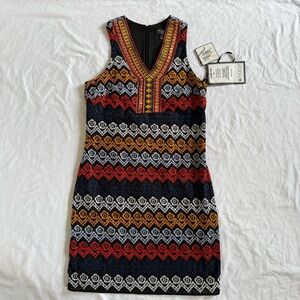 Laundry By Shelli Segal Multicolor Geometric Mini Dress